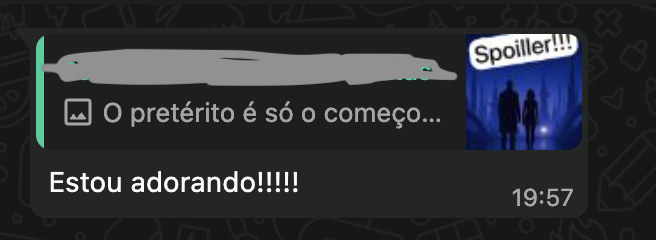 Depoimento leitor — Futuro do Pretérito